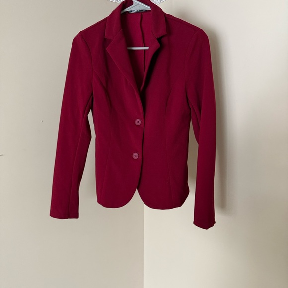 Elegant Women's Red/Burgundy Blazer - Picture 2 of 5